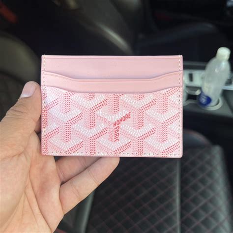 pink Goyard wallet